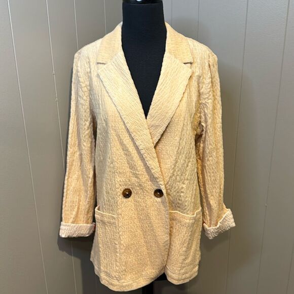 Daniel Rainn (Anthropologie) crinkle velour/corduroy double breasted jacket. Med - Picture 3 of 10